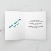 Football Birthday Retro Black Red Blue Touchdown Kaart (Binnen)