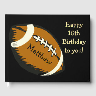 Football Birthday Sports Guest Book Gastenboek
