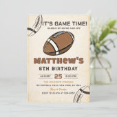 Football Birthday Uitnodiging (Staand voorkant)