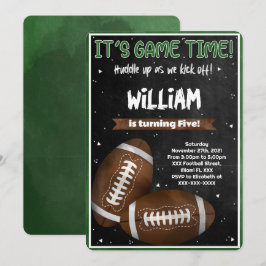 Football Birthday Uitnodiging