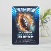 Football Birthday Uitnodiging (Staand voorkant)