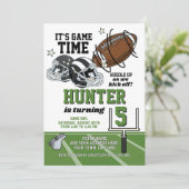 Football Birthday Uitnodiging (Staand voorkant)