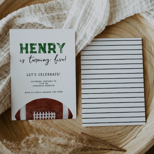 Football Birthday Uitnodiging