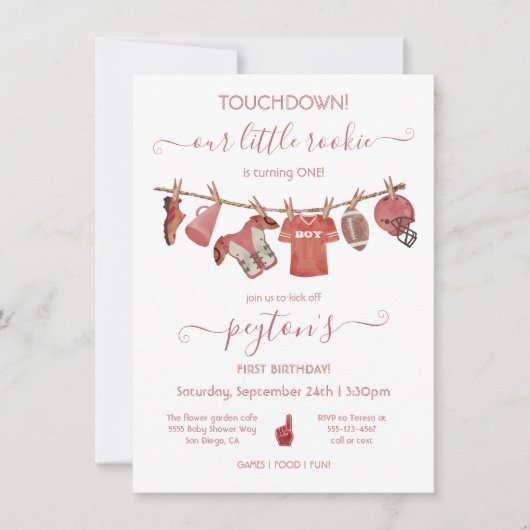 Football - Birthday - uitnodiging (Voorkant)