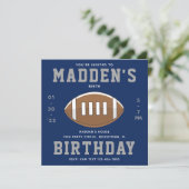 Football Birthday Uitnodiging | Partij Football (Staand voorkant)