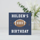 Football Birthday Uitnodiging | Partij Football (Staand voorkant)