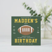 Football Birthday Uitnodiging | Partij Football (Staand voorkant)