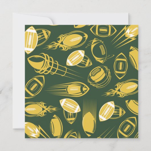 Football Birthday Uitnodiging | Partij Football (Achterkant)