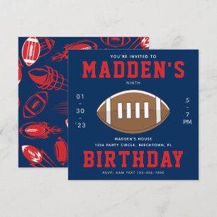 Football Birthday Uitnodiging   Partij Football