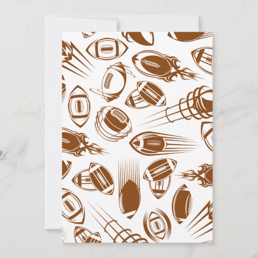 Football Birthday Uitnodiging | Uitnodiging tot Fo (Achterkant)