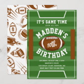 Football Birthday Uitnodiging | Uitnodiging tot Fo (Voorkant / Achterkant)