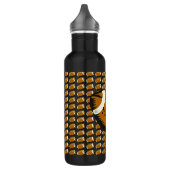 Football Black en Brown Sports Water Bottle Waterfles (Links)