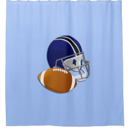 Football blauw douchegordijn