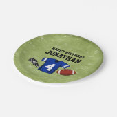 Football Blitz Kinderen verjaardagsfeestje Papieren Bordje (Gekanteld)