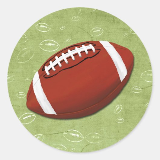 Football Blitz Kinderen verjaardagsfeestje Ronde Sticker (Voorkant)
