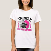Football Borstkanker Bewustzijn Pink Ribbon Boys T-shirt (Voorkant)