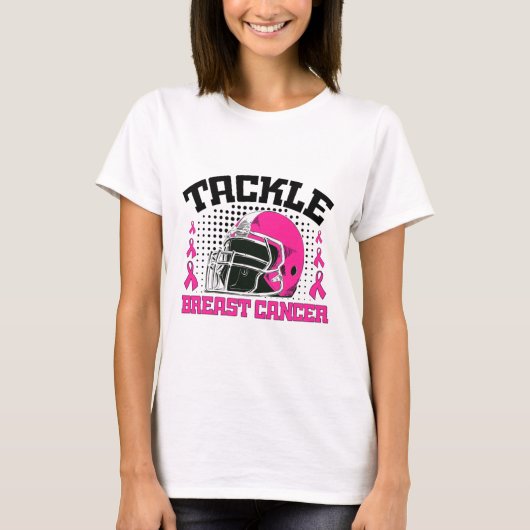 Football Borstkanker Bewustzijn Pink Ribbon Boys T-shirt (Voorkant)