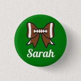 Football Bow Cheer Cheerleader Ronde Button 3,2 Cm