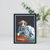 Football Boxer puppy briefkaart (Staand voorkant)