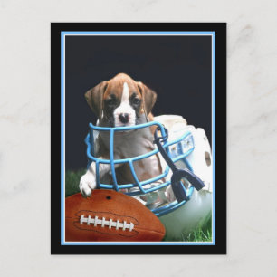 Football Boxer puppy briefkaart