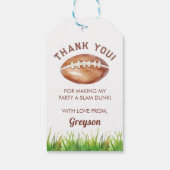 Football Boy 1e Verjaardag Cadeaulabel (Achterkant)