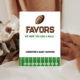 Football Boy Baby shower eten Favorieten Teken Poster