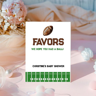 Football Boy Baby shower eten Favorieten Teken Reclamebord Met Voetstuk