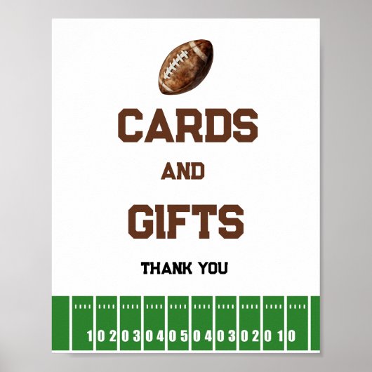 Football Boy Baby shower Geschenken en Kaarten Tek Poster (Voorkant)