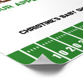 Football Boy Baby shower voedsel Teken Poster (Hoek)