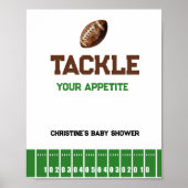 Football Boy Baby shower voedsel Teken Poster (Voorkant)