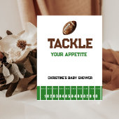 Football Boy Baby shower voedsel Teken Poster