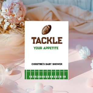 Football Boy Baby shower voedsel Teken Reclamebord Met Voetstuk