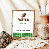 Football Boy Baby shower Water Break Sign Poster