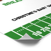 Football Boy Baby shower Water Break Sign Poster (Hoek)