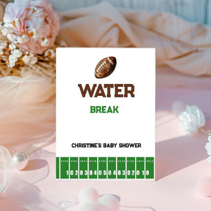 Football Boy Baby shower Water Break Sign Reclamebord Met Voetstuk