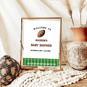 Football Boy Baby shower Welkomstbord Poster