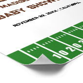 Football Boy Baby shower Welkomstbord Poster (Hoek)