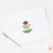 Football Boy Birthday Party Bedankt Ronde Sticker (Envelop)