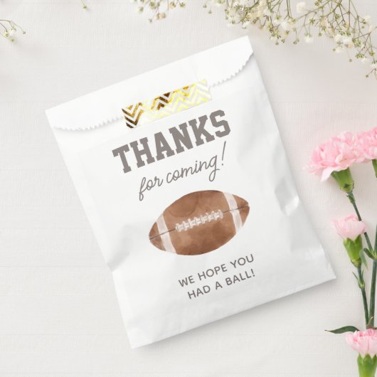 Football Boy Birthday Party Bedankzakje (Gezegeld)