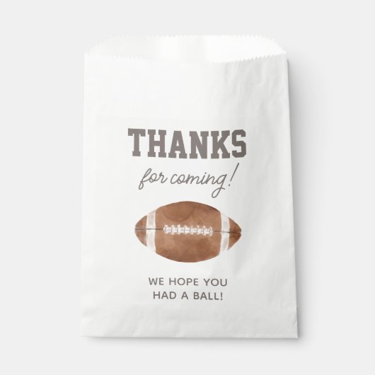 Football Boy Birthday Party Bedankzakje (Voorkant)