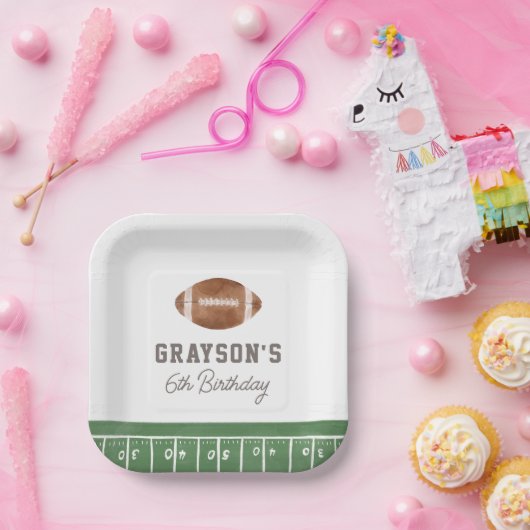 Football Boy Birthday Party Papieren Bordje (Feest)