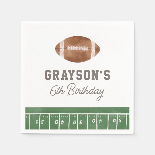 Football Boy Birthday Party Servet (Voorkant)