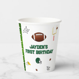 Football Boy eerste verjaardagsfeestje cups Papieren Bekers