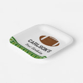 Football Boy Eerste Verjaardagsfeestje Papieren Bordje (Gebogen)