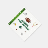 Football Boy eerste verjaardagsfeestje servetten (Hoek)