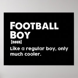 Football Boy Funny Definition Football Lover Poster