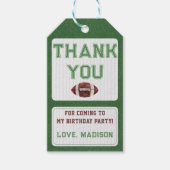 Football Boy Verjaardag Bedankt Cadeaulabel (Voorkant)