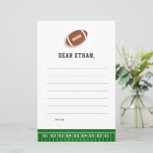 Football Boy Verjaardag Tijd Capsule Kaarten (Staand voorkant)