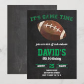 Football Boy Verjaardagsfeest Krijtbordsport Kaart (Voorkant / Achterkant)