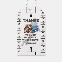 Football Boy Verjaardagsfeestje Favor Cadeaulabel
